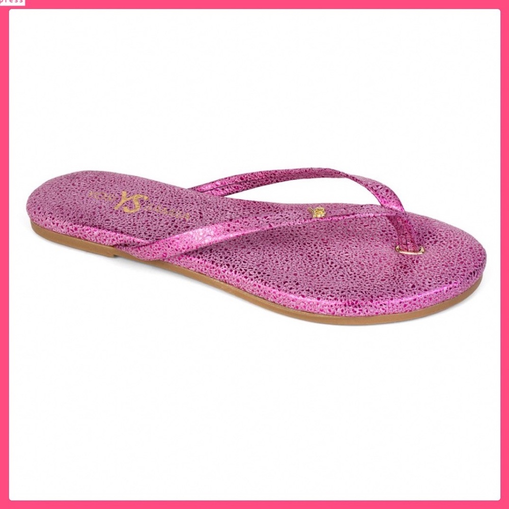 YOSI SAMRA FUSCIA METALLIC RIVINGTON SANDAL